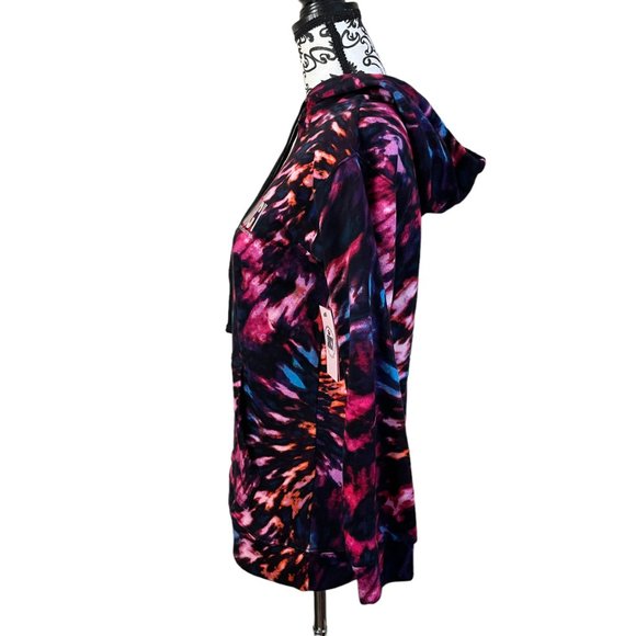 Juicy Couture | Women's Black Tie Dye French Terry Long Sleeve Hoodie XS - Picture 6 of 9